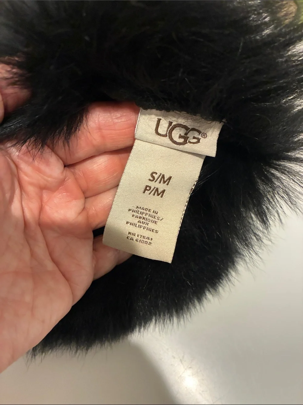 UGG Women's Quilted Shearling Mittens Black with Touchscreen